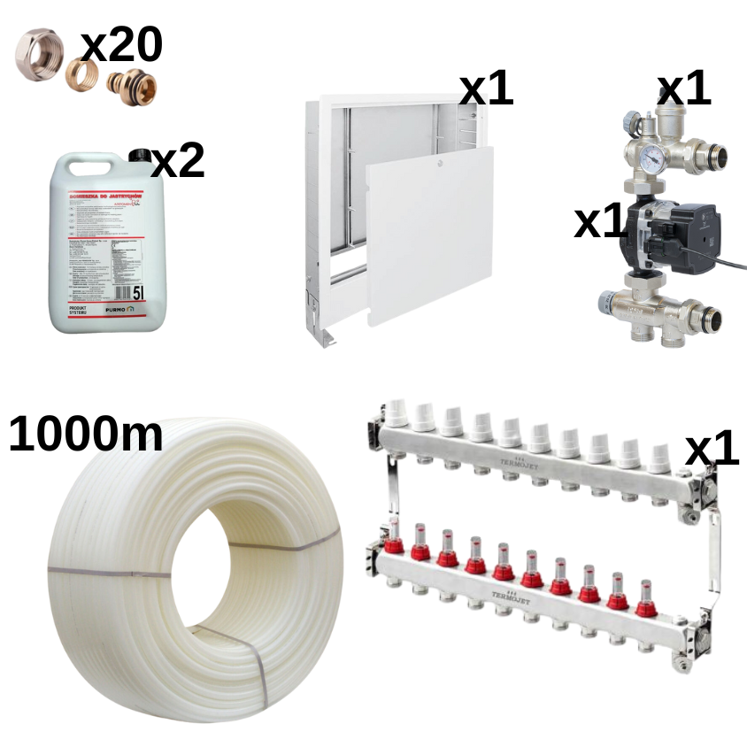 Pachet incalzire in pardoseala pentru 100m2