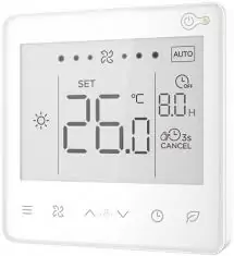 Termostat, Midea, KJRP-86I/MFK-E, pentru ventiloconvector pardoseala, 2 tevi, montaj pe perete/in carcasa